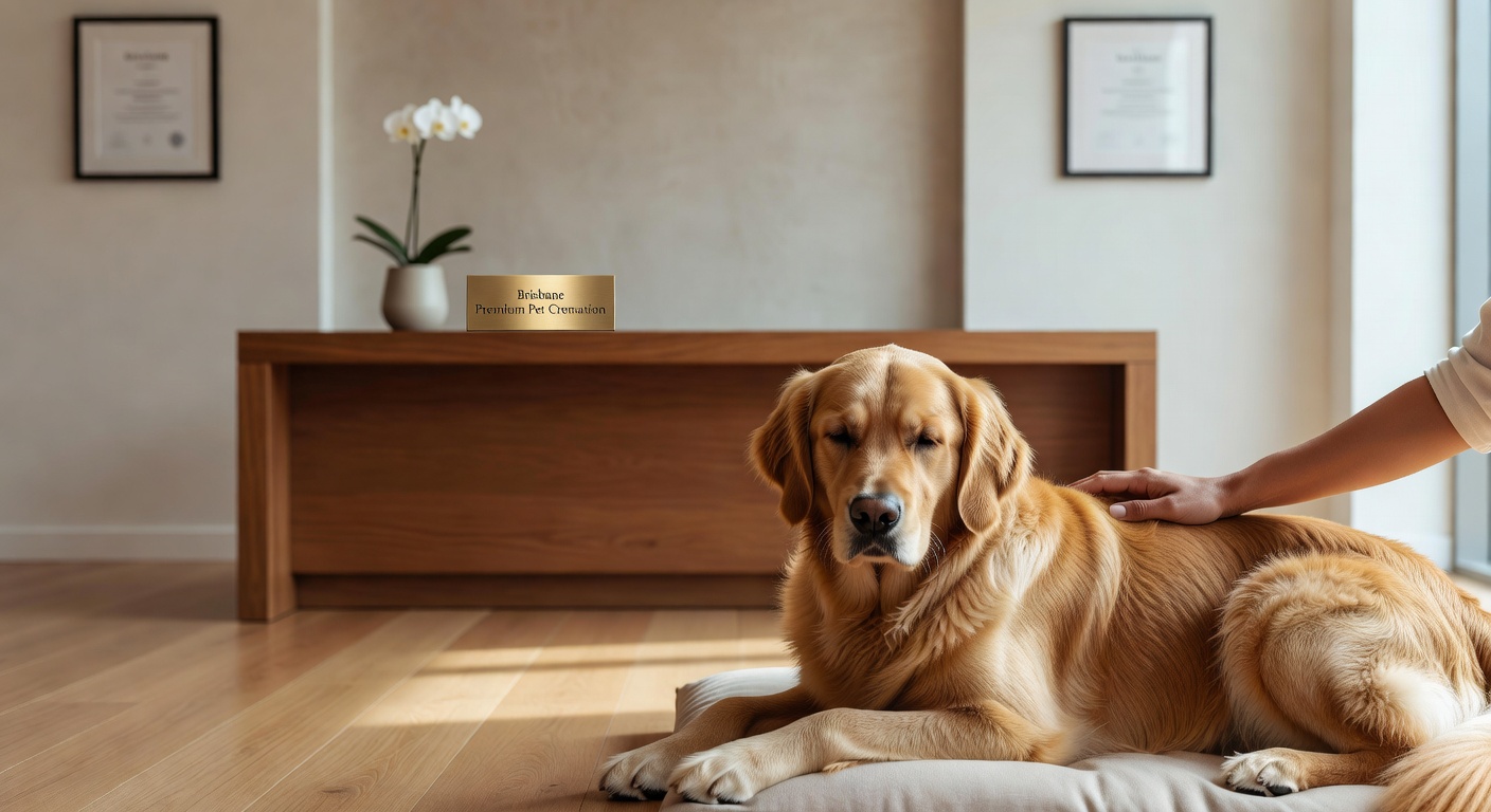 Peaceful pet cremation moment